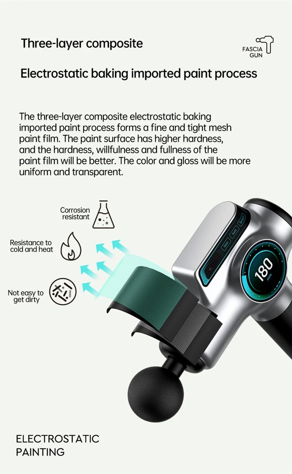 Cosmé Zen – Pistolet Massage Musculaire Professionnel | 99 Vitesses, Recharge USB-C