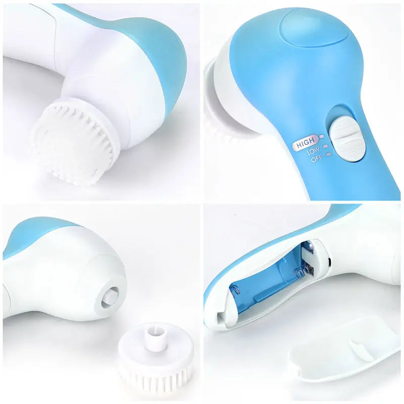 Cosmé Zen – Brosse Nettoyante Visage Électrique 5-en-1 | Anti-Points Noirs & Massage Spa