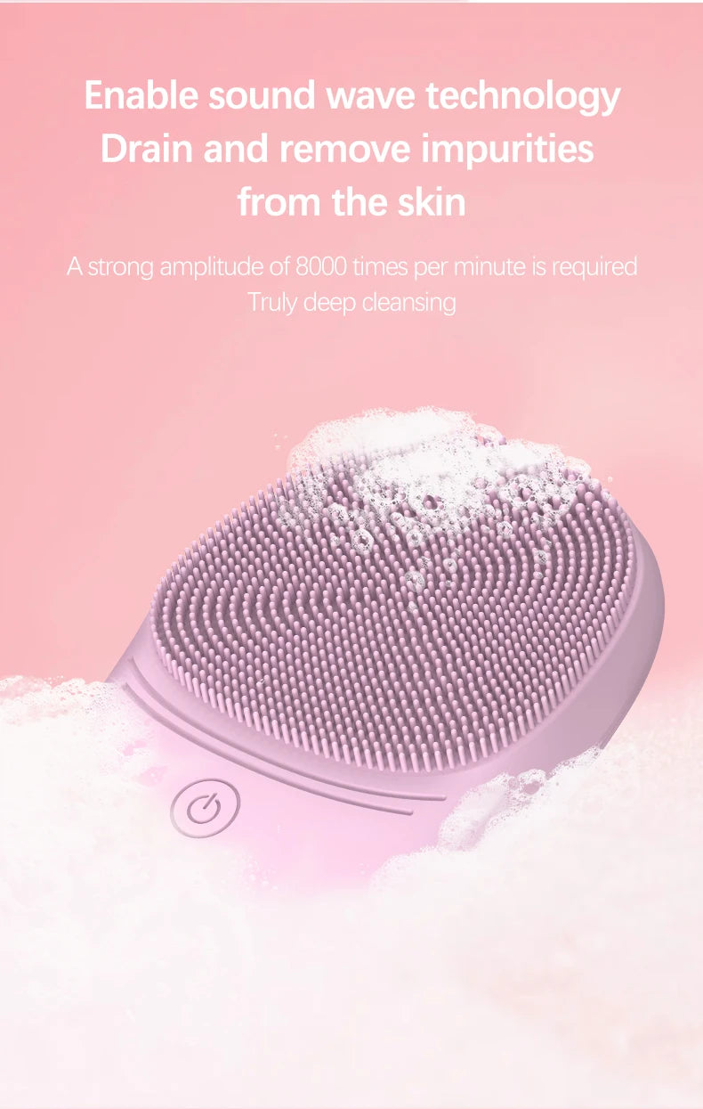 Cosmé Zen – Brosse Nettoyante Sonique Silicone | Vibrations Douces Nettoyage en Profondeur