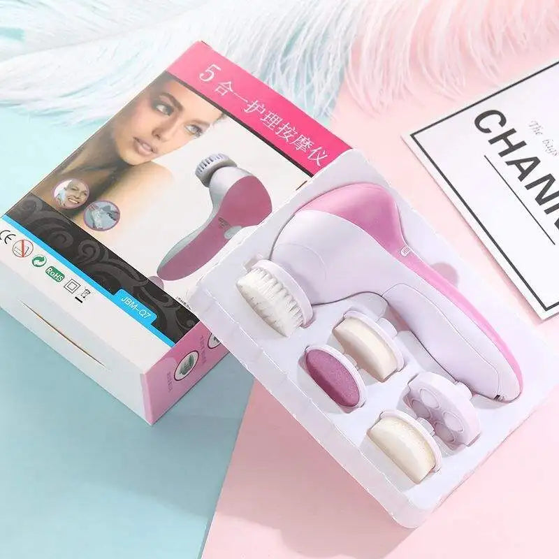 Cosmé Zen – Brosse Nettoyante Visage Électrique 5-en-1 | Anti-Points Noirs & Massage Spa