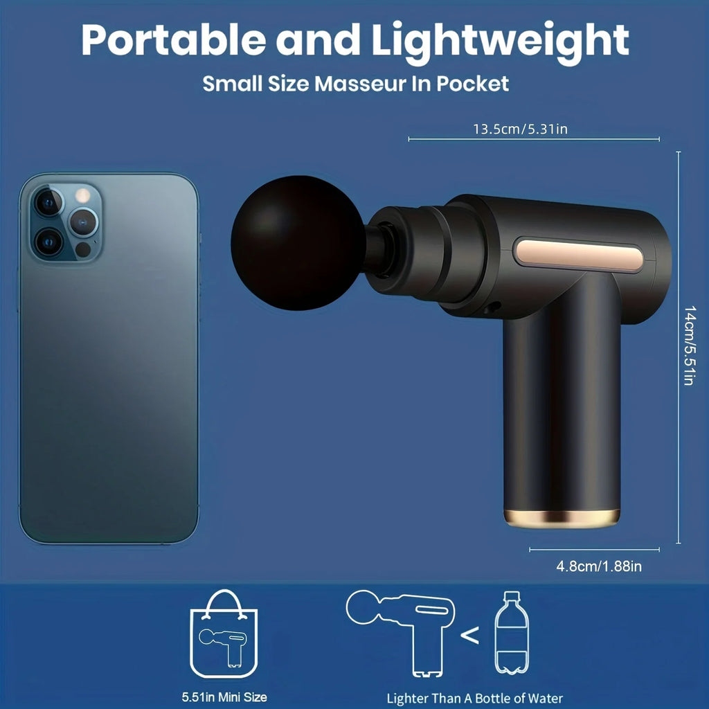 Cosmé Zen – Pistolet Massage Musculaire Professionnel | 99 Vitesses, Recharge USB-C