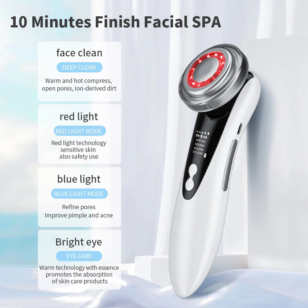 Cosmé Zen – Appareil EMS Microcourant Visage | LED Rouge & Bleue Anti-Rides Raffermissant