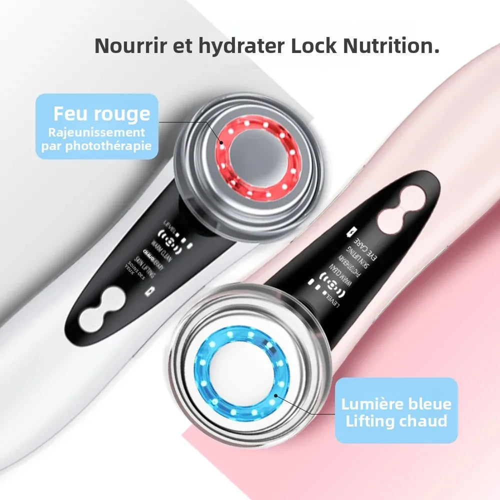 Cosmé Zen – Appareil EMS Microcourant Visage | LED Rouge & Bleue Anti-Rides Raffermissant