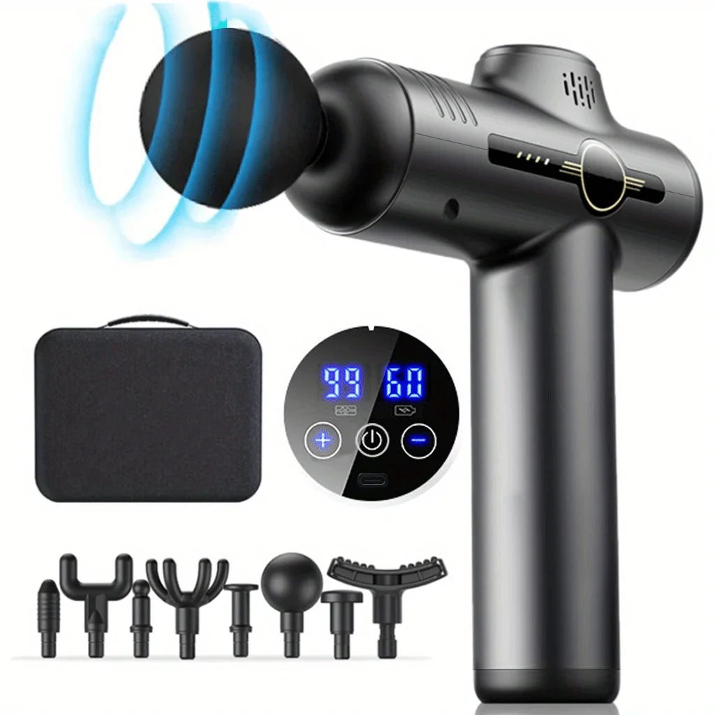 Cosmé Zen – Pistolet Massage Musculaire Professionnel | 99 Vitesses, Recharge USB-C