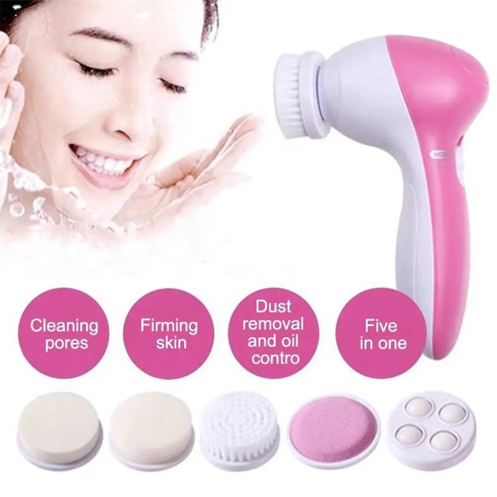 Cosmé Zen – Brosse Nettoyante Visage Électrique 5-en-1 | Anti-Points Noirs & Massage Spa