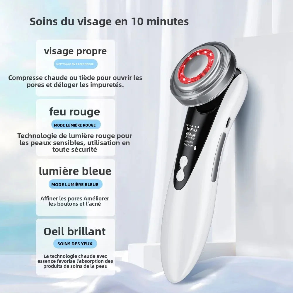 Cosmé Zen – Appareil EMS Microcourant Visage | LED Rouge & Bleue Anti-Rides Raffermissant