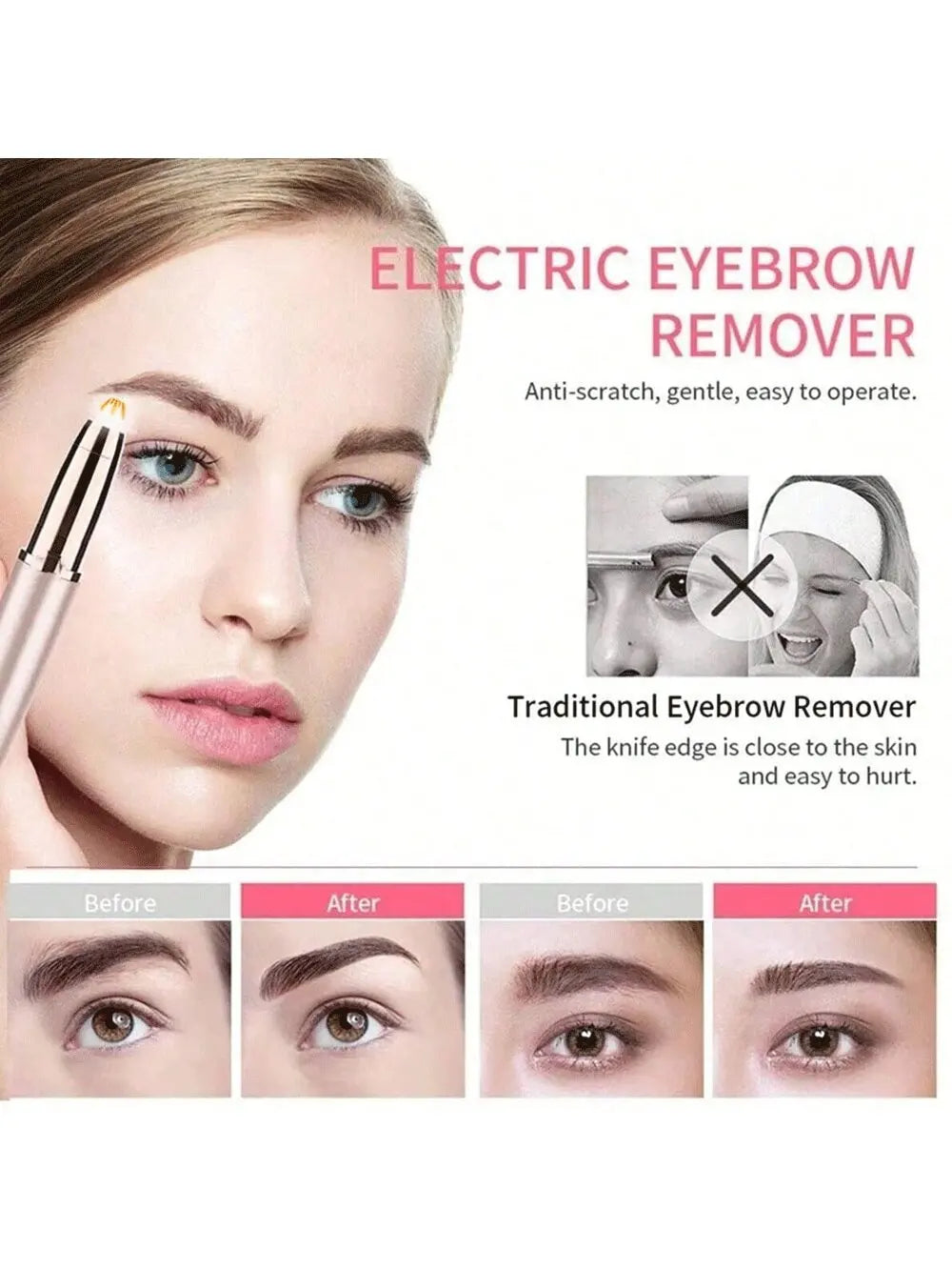 Cosmé Zen – Rasoir Épilateur Sourcils Électrique | Précision & Indolore Rechargeable USB