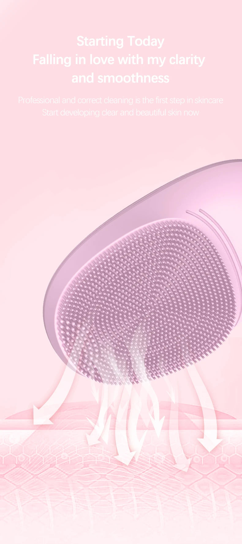 Cosmé Zen – Brosse Nettoyante Sonique Silicone | Vibrations Douces Nettoyage en Profondeur