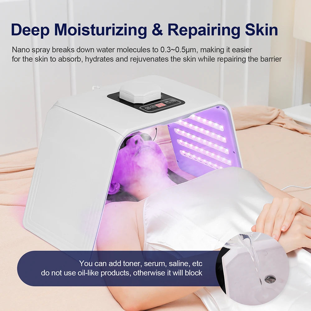 Cosmé Zen – Masque LED Photon 7 Couleurs & Nano Spray | Hydratation & Anti-Âge Professionnel