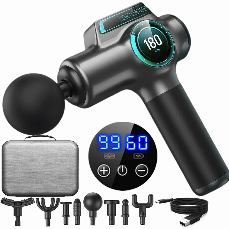 Cosmé Zen – Pistolet Massage Musculaire Professionnel | 99 Vitesses, Recharge USB-C